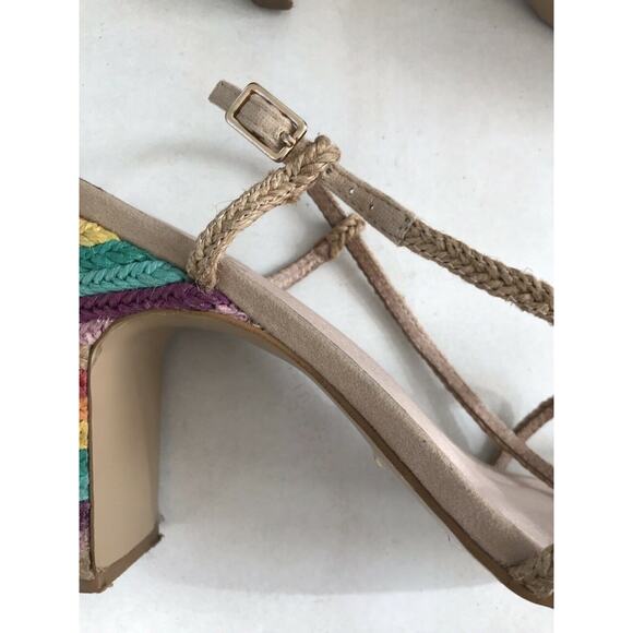 Revolve X Raye Cherie Rainbow Jute Strappy Sandals - Picture 6 of 12